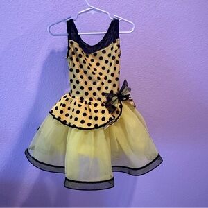 Yellow Polka Dot Kids Costume Dress